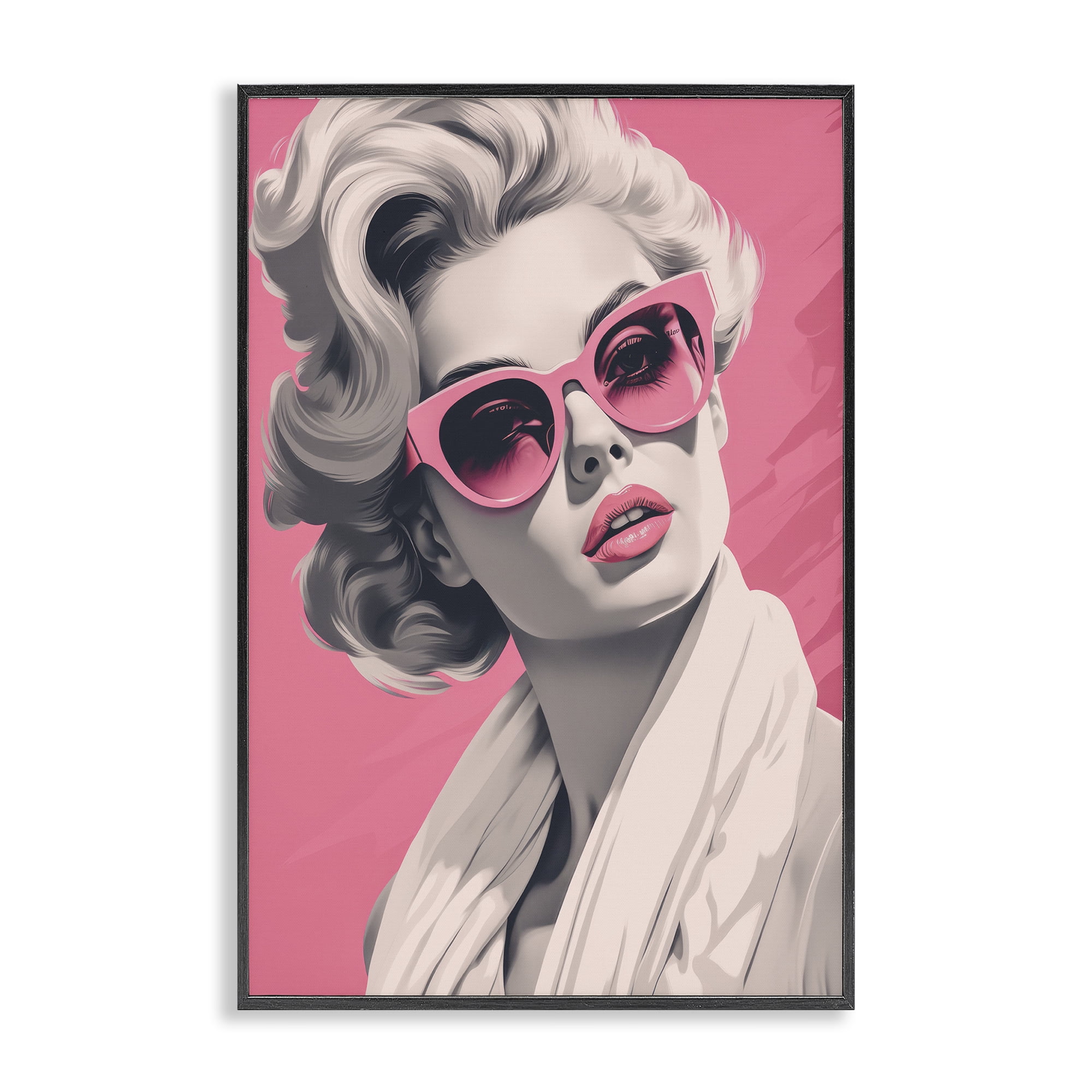 Stupell Industries Retro Chic Glamour Black Framed Giclee Art, design by Andrea Haase