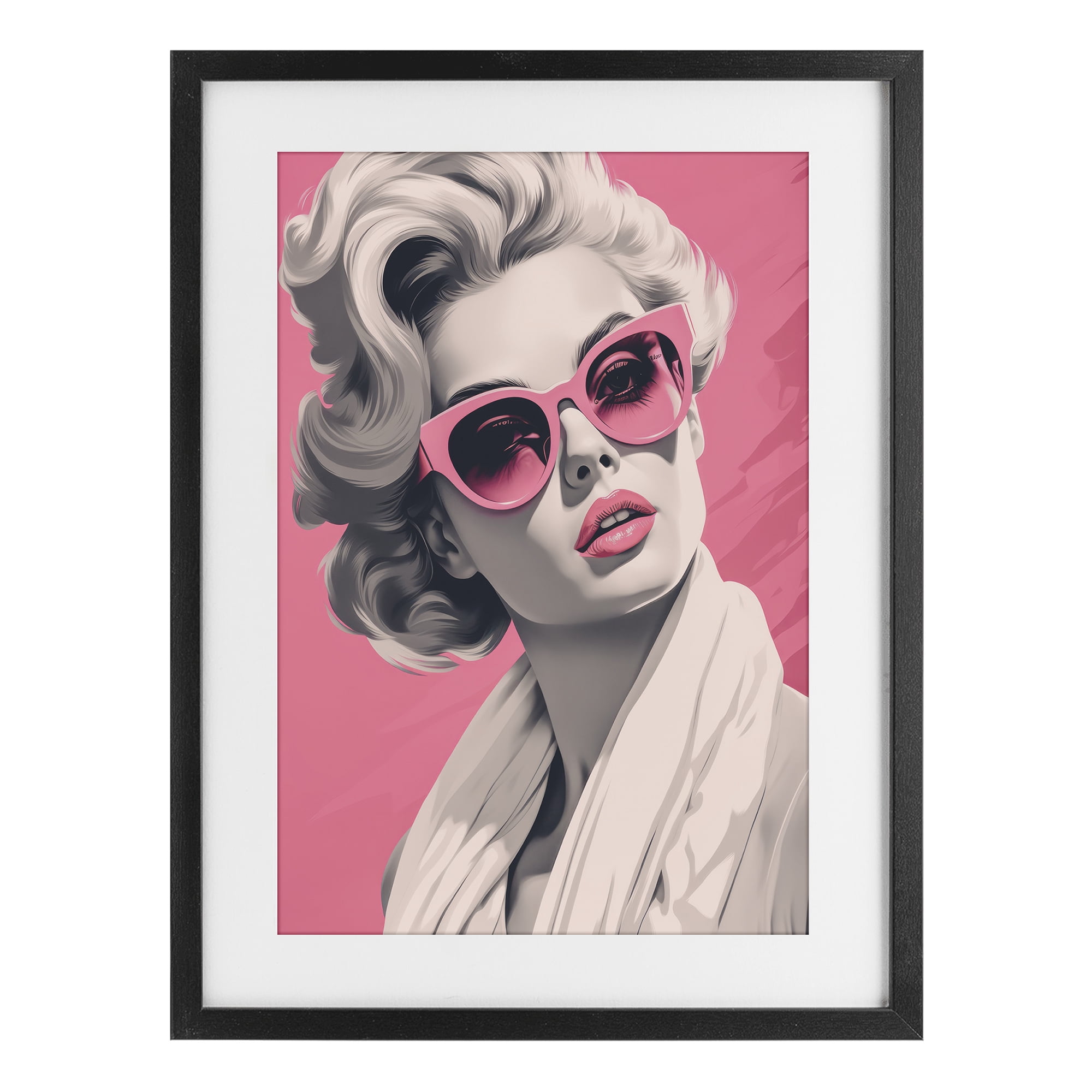 Stupell Industries Retro Chic Glamour Black Framed Print Under Glass, design by Andrea Haase