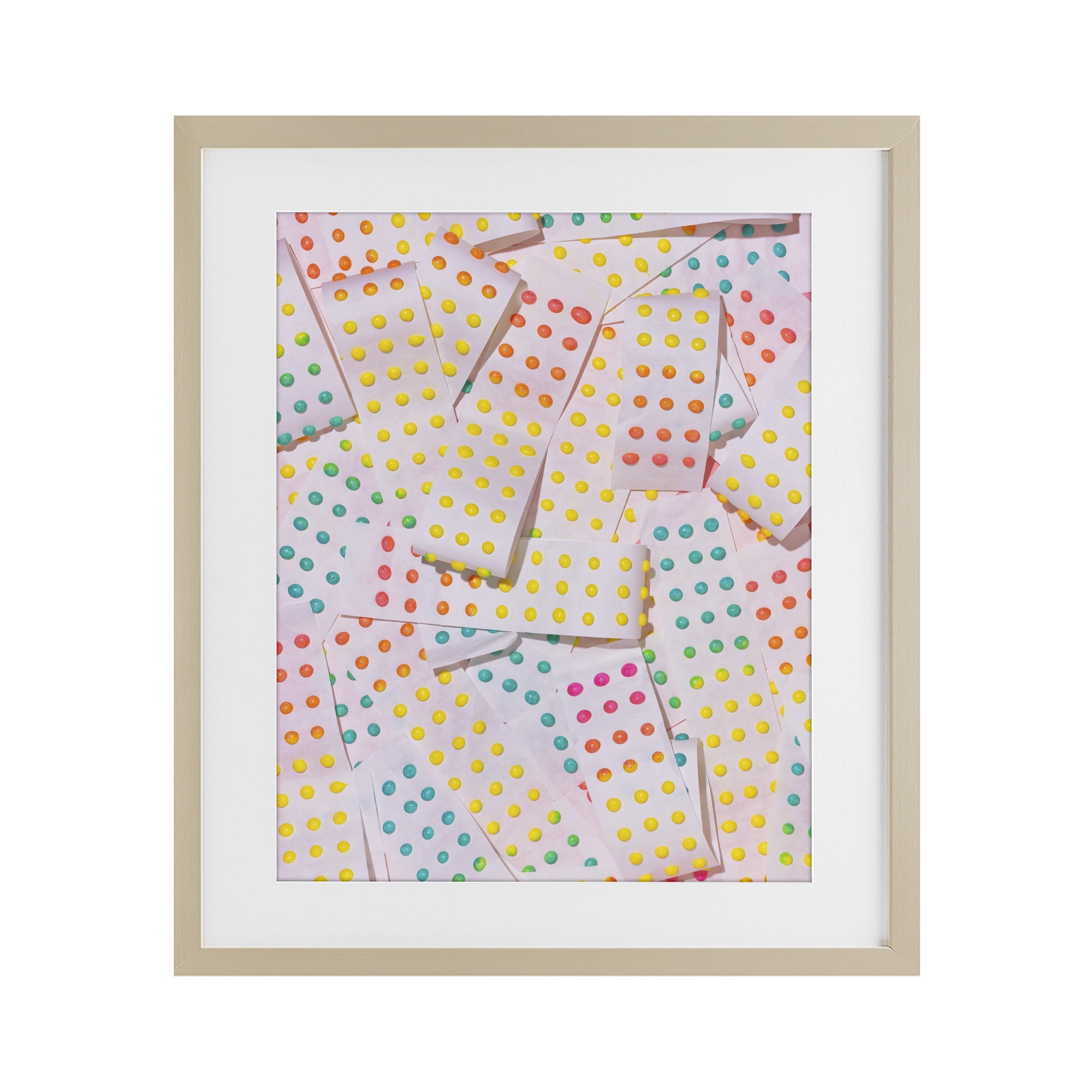 Stupell Industries Retro Color Candy Dots Birch Framed Print Under Glass, design by LISH Creative
