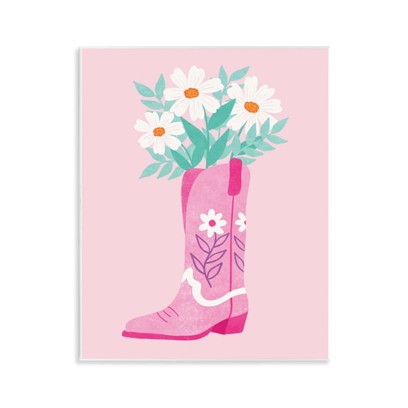 Stupell Industries Retro Cowgirl Bouquet Plants & Flowers Painting Unframed Art Print Wall Art, 11 x 14