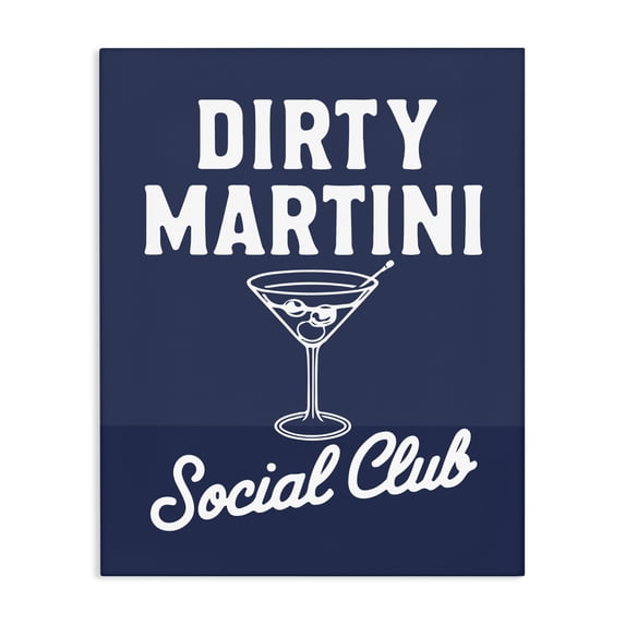 Stupell Industries Mid-Century Retro Dirty Martini Club Canvas Art, 16 x 20, by Lettered and Lined