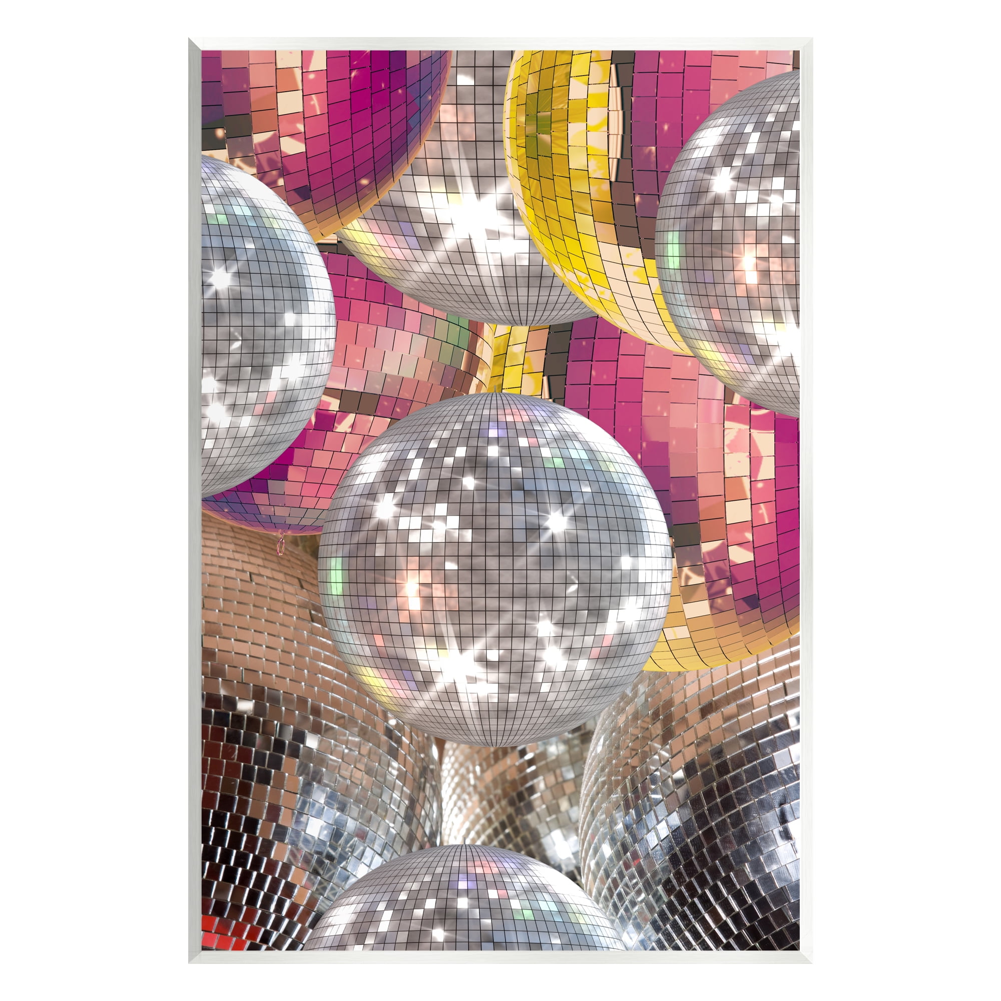 Stupell Industries Retro Disco Balls Literature & Flim Photography Unframed Art Print Wall Art, 10 x 15
