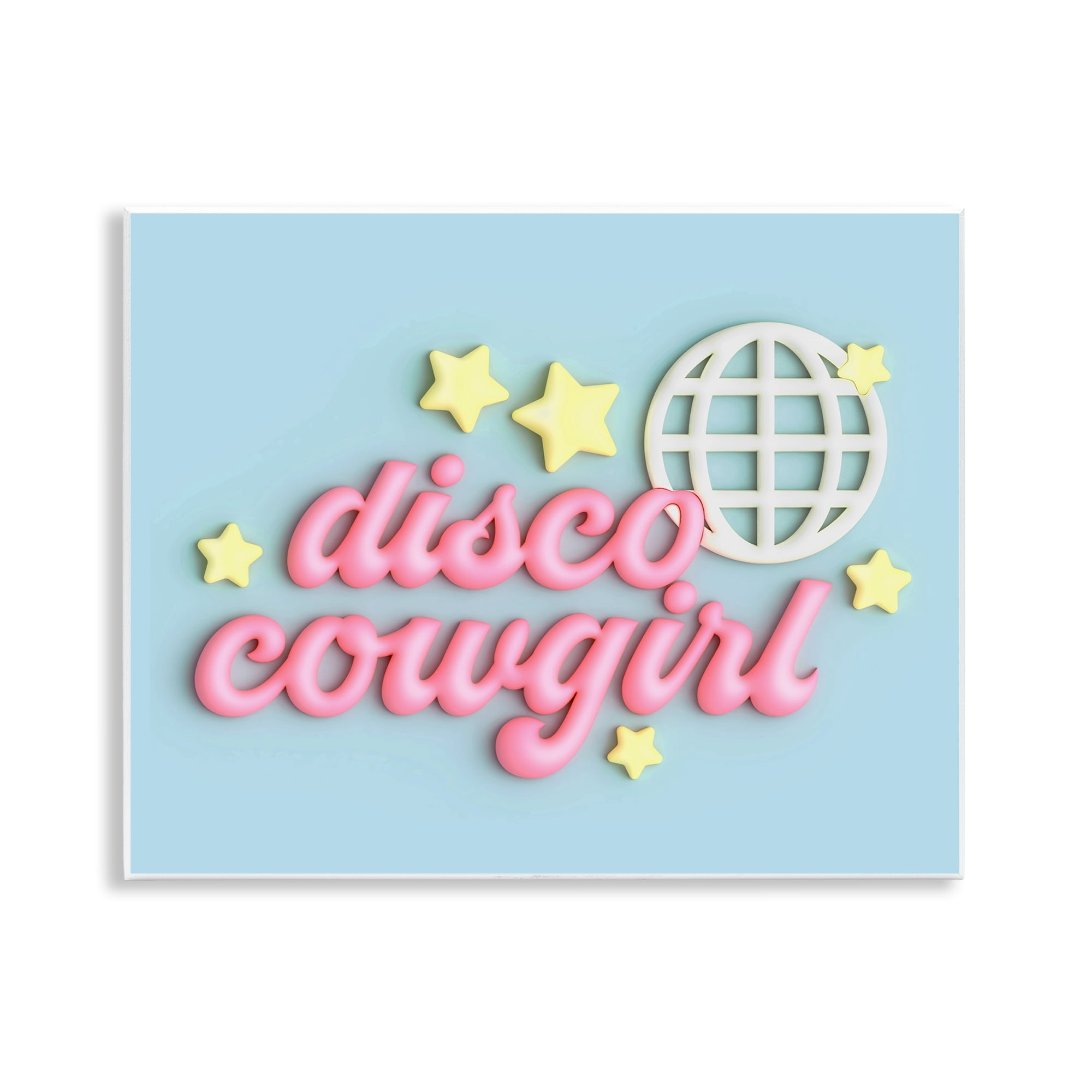 Stupell Industries Retro Disco Cowgirl Entertainment Painting Unframed Art Print Wall Art, 14 x 11