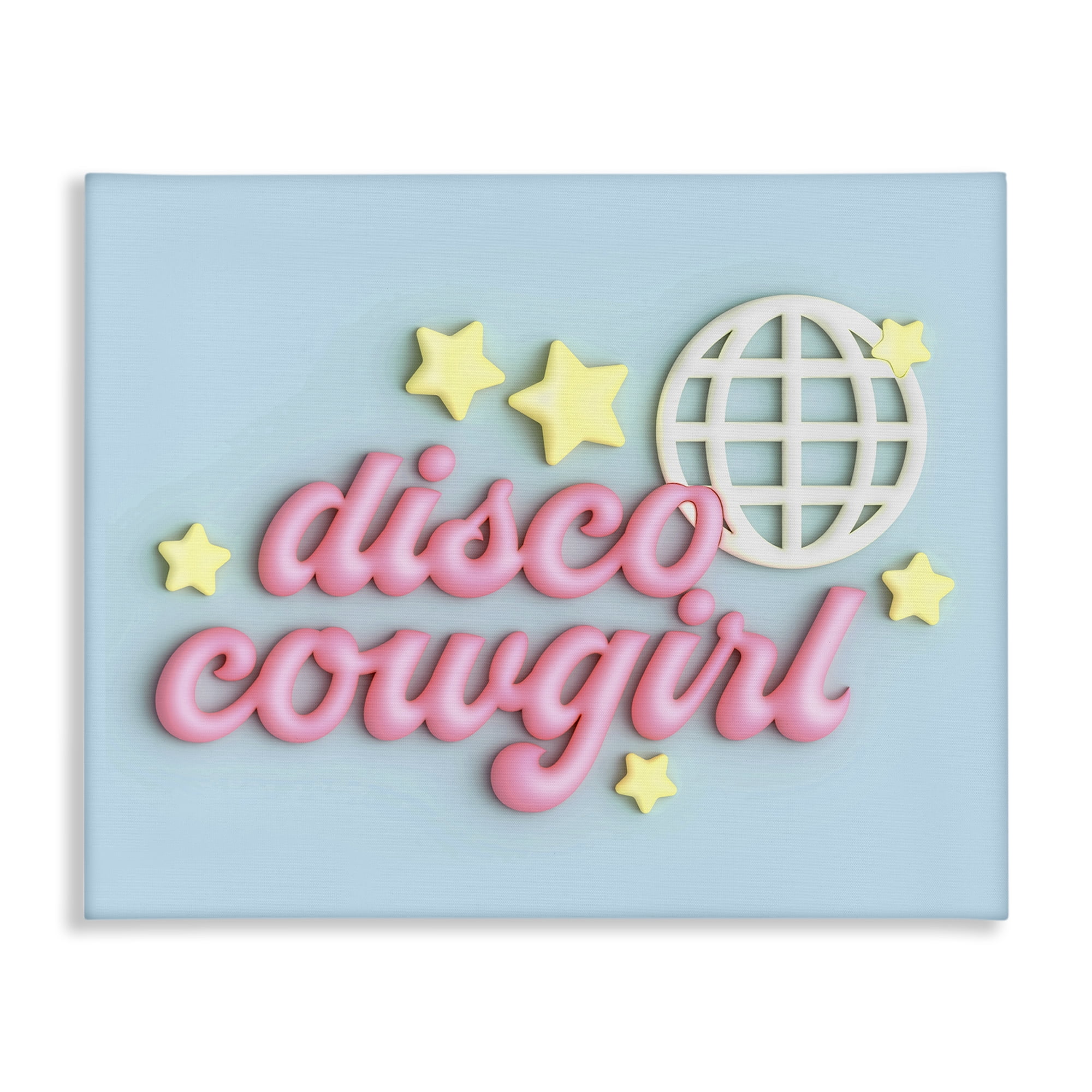 Stupell Industries Retro Disco Cowgirl Entertainment Painting Wrapped Canvas Art Print Wall Art, 40 x 30