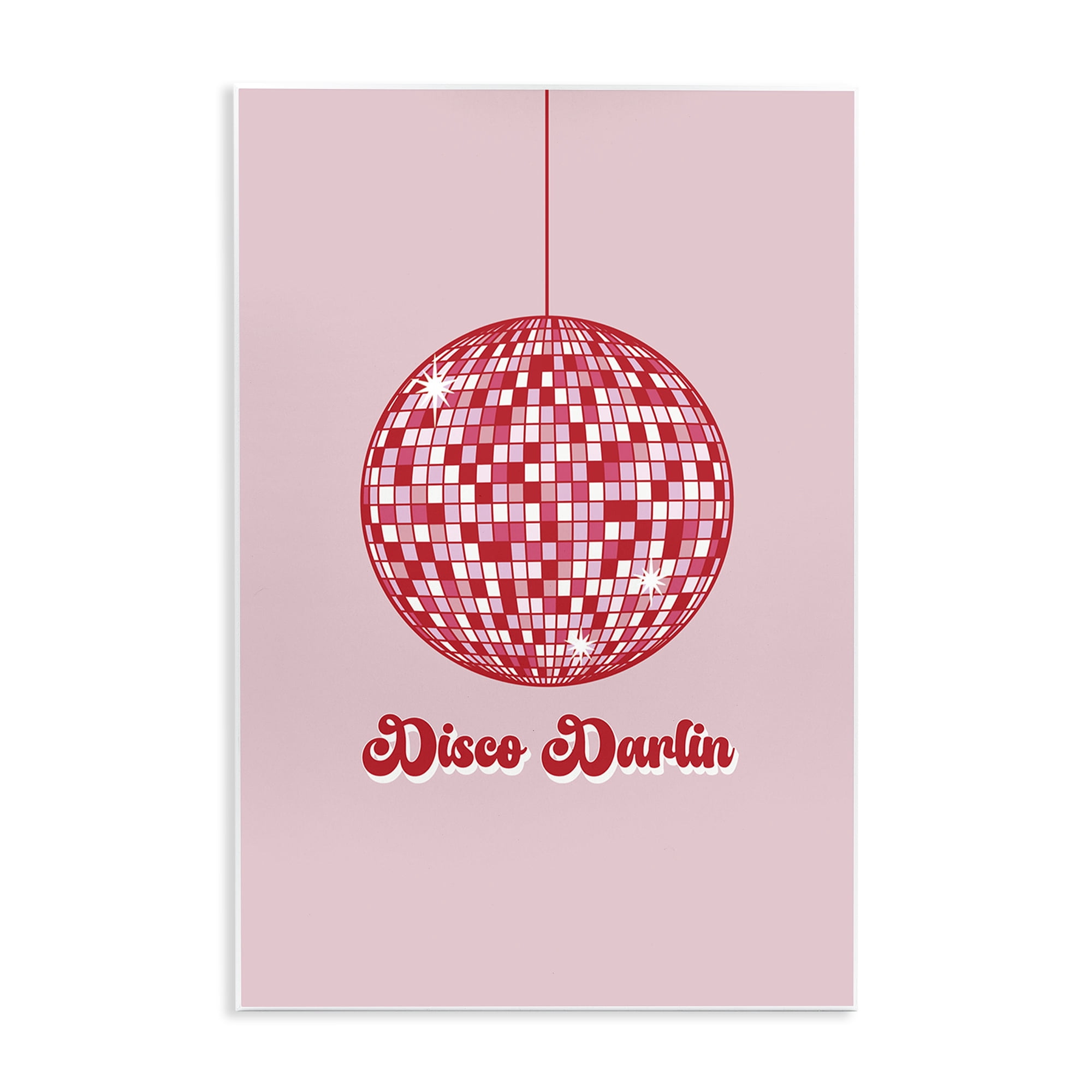 Stupell Industries Retro Disco Darlin Typography Painting Unframed Art Print Wall Art, 10 x 15