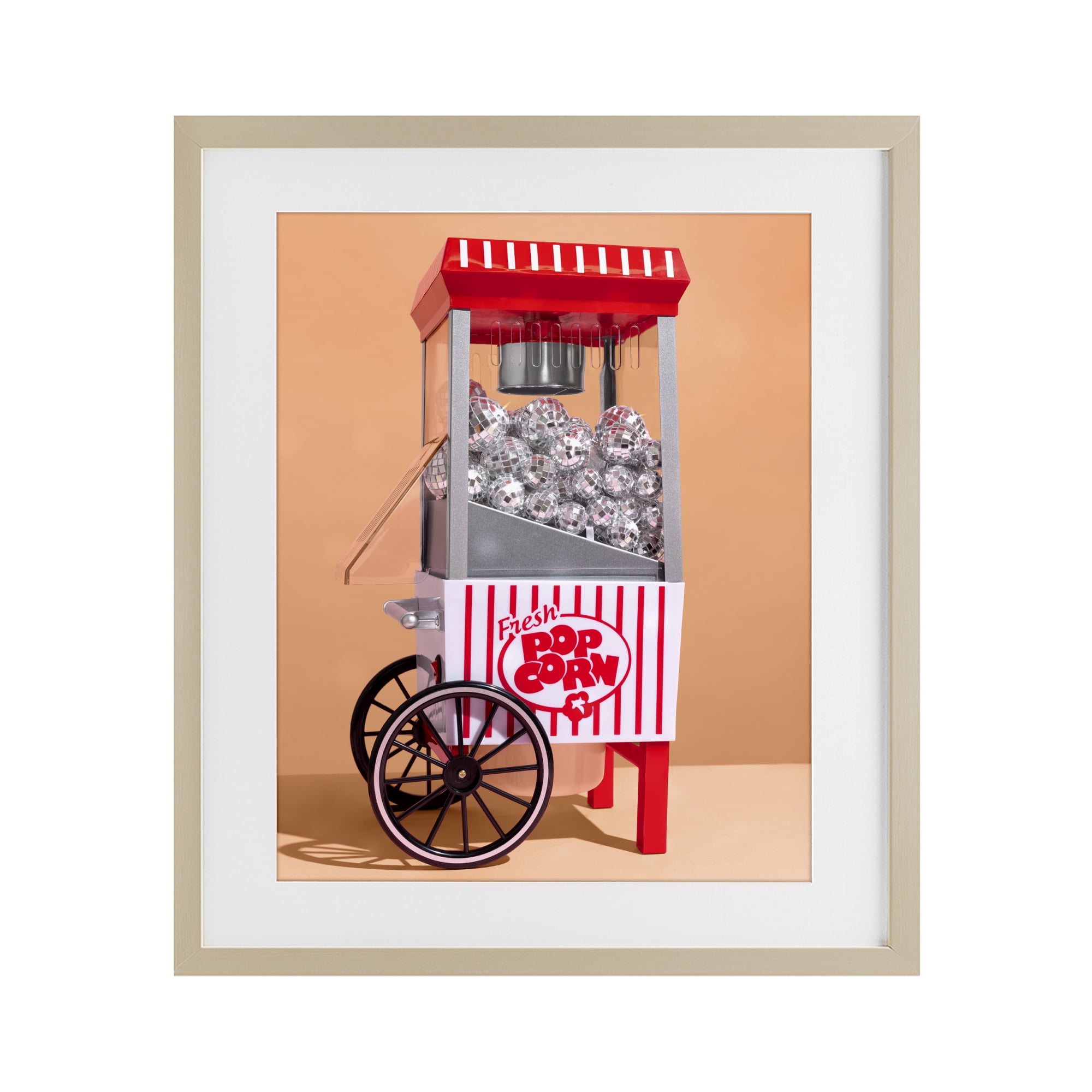 Stupell Industries Retro Disco Popcorn Machine Birch Framed Print Under Glass, design by LISH Creative