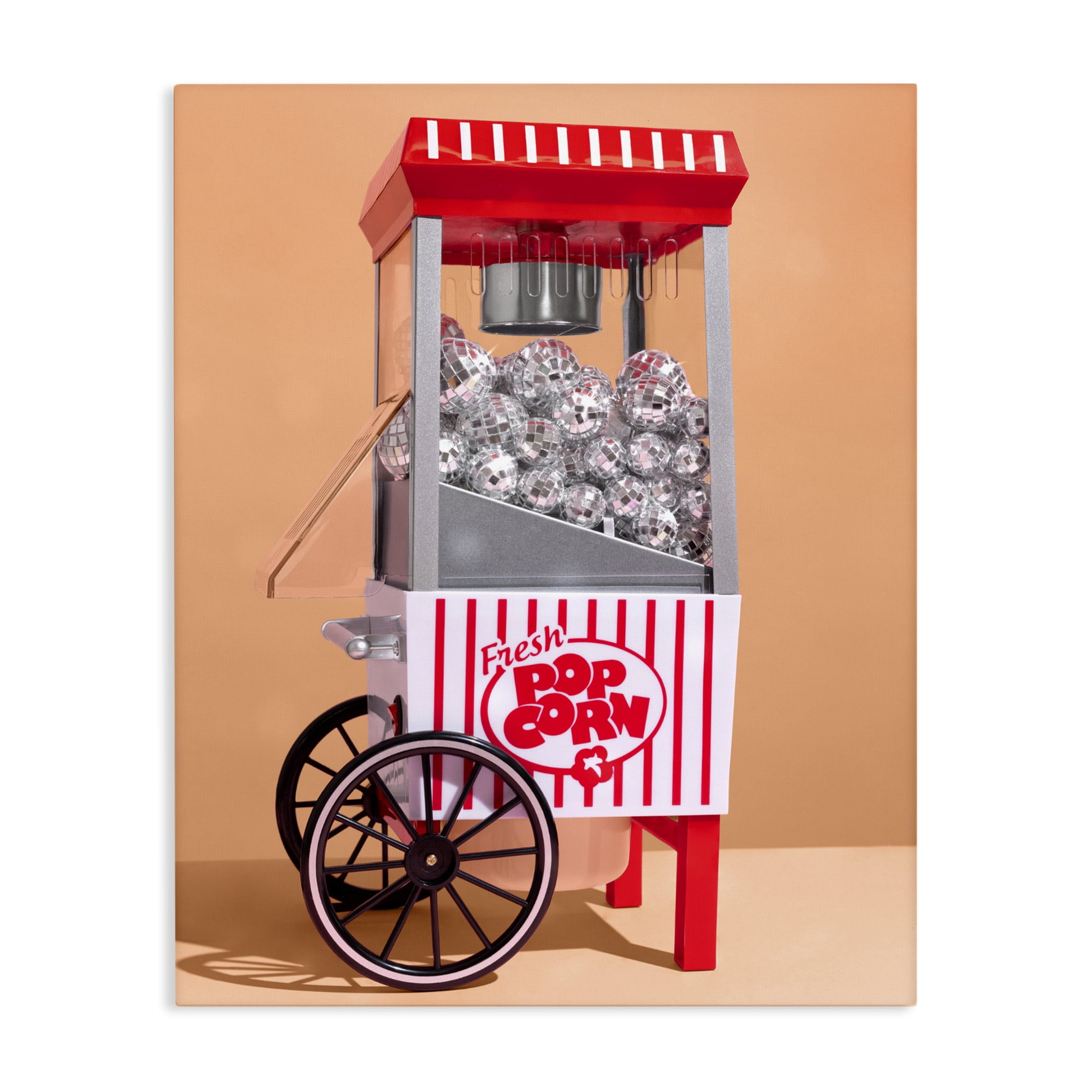 Stupell Industries Retro Disco Popcorn Machine Canvas Wall Art, design by LISH Creative