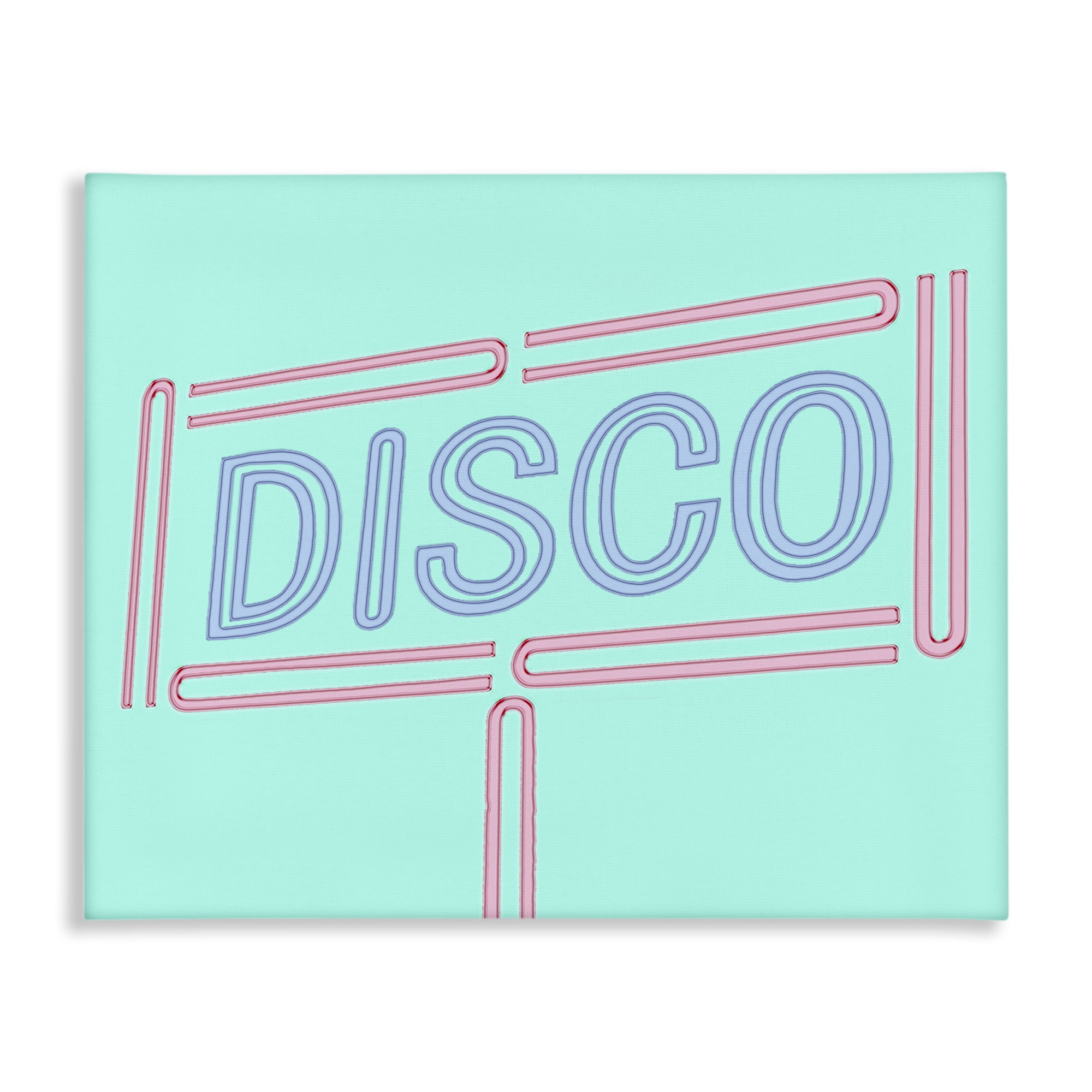 Stupell Industries Retro Disco Sign Typography Painting Gallery Wrapped Canvas Art Print Wall Art, 40 x 30