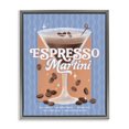 thumbnail image 1 of Stupell Industries Retro Espresso Martini & Recipe Gray Framed Floater Canvas Wall Art design by Courtney Morgenstern, 31 x 25, 1 of 9
