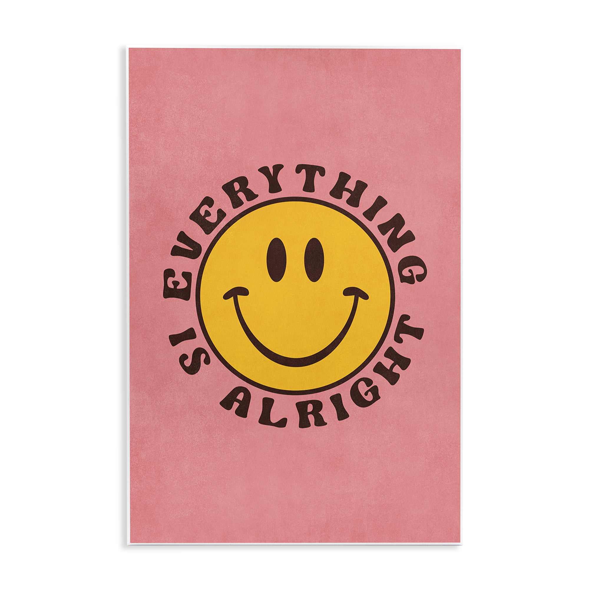 Stupell Industries Retro Everything Is Alright Text & Numbers Painting Unframed Art Print Wall Art, 13 x 19