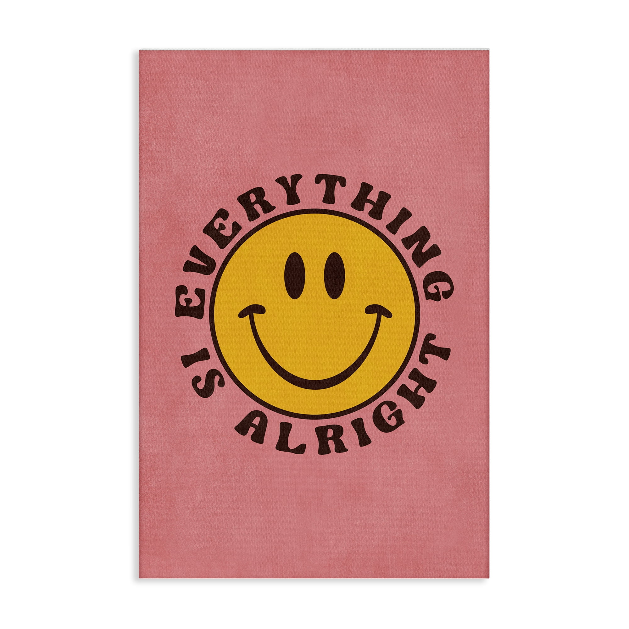Stupell Industries Retro Everything Is Alright Text & Numbers Painting Wrapped Canvas Art Print Wall Art, 20 x 30