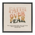 thumbnail image 1 of Stupell Industries Retro Faith Over Fear Religious & Spiritual Painting Black Floater Framed Canvas Art Print Wall Art, 25 x 25, 1 of 10
