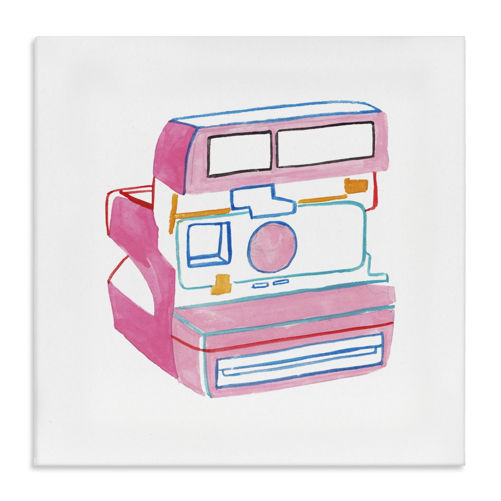 Stupell Industries Retro Film Camera Novelty Painting Gallery Wrapped Canvas Art Print Wall Art, 24 x 24