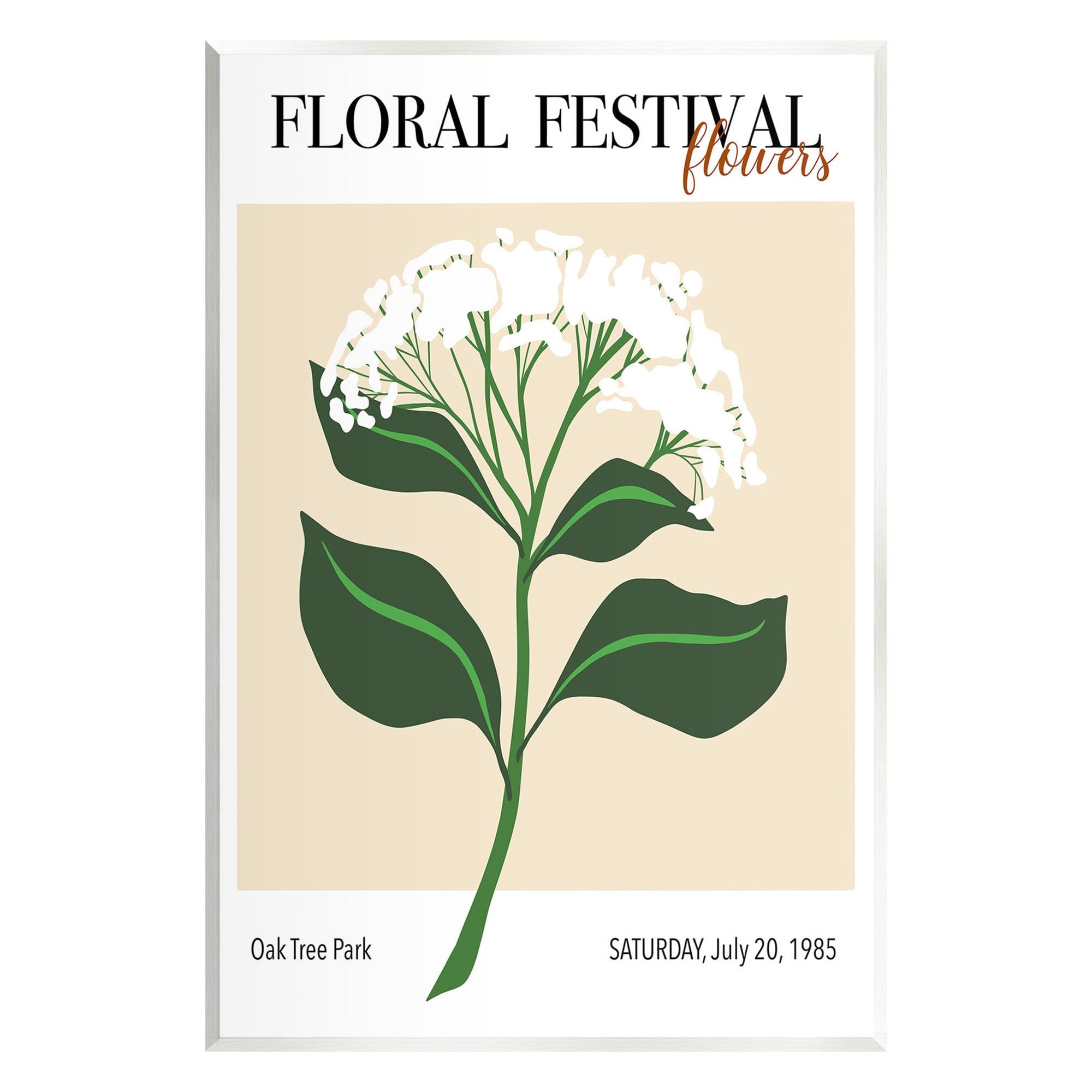Stupell Industries Retro Floral Festival Botanical & Floral Painting Unframed Art Print Wall Art, 13 x 19