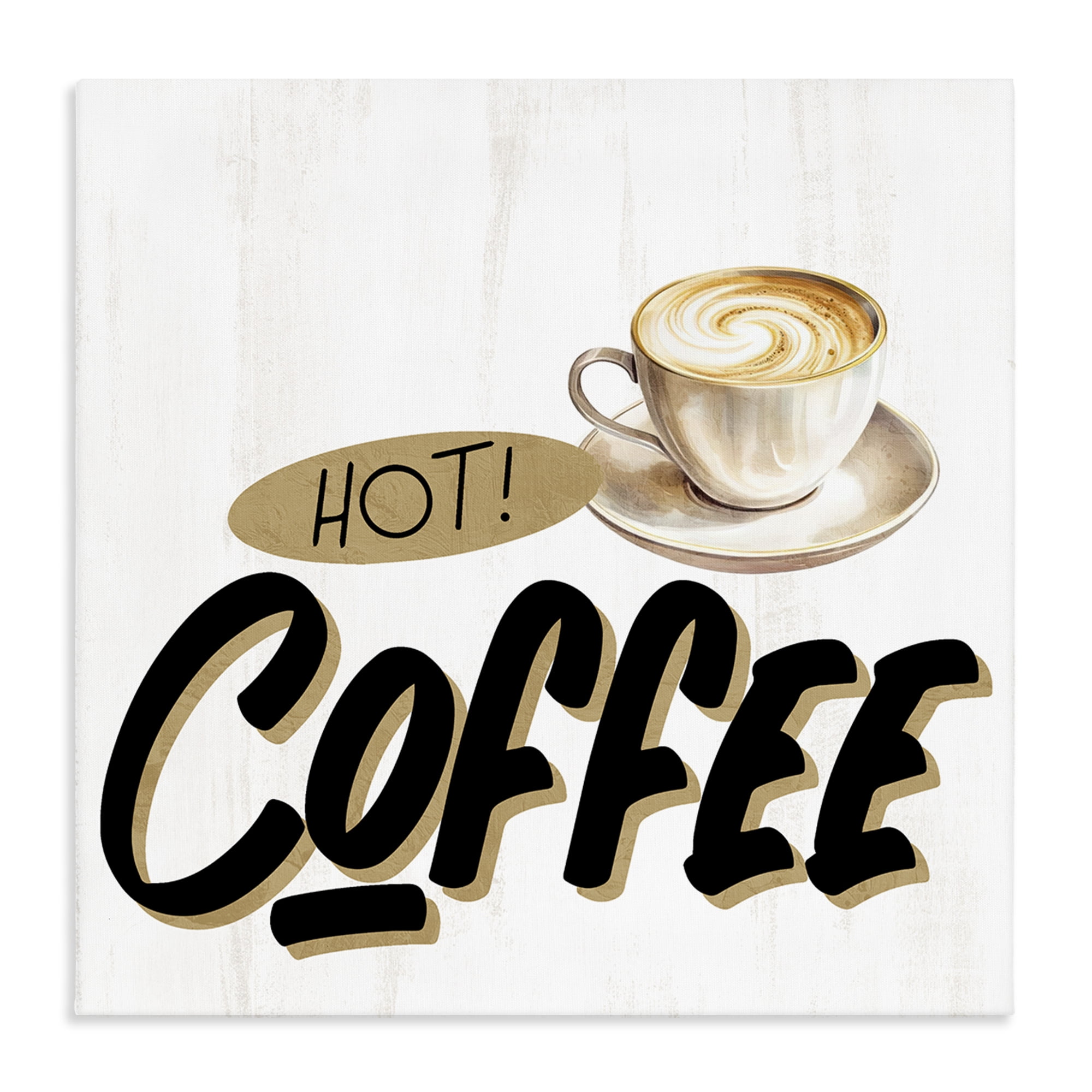 Stupell Industries Retro Fresh Hot Coffee Canvas Wall Art, design by Kim Allen