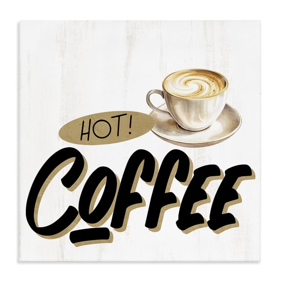 Stupell Industries Retro Fresh Hot Coffee Canvas Wall Art, design by Kim Allen