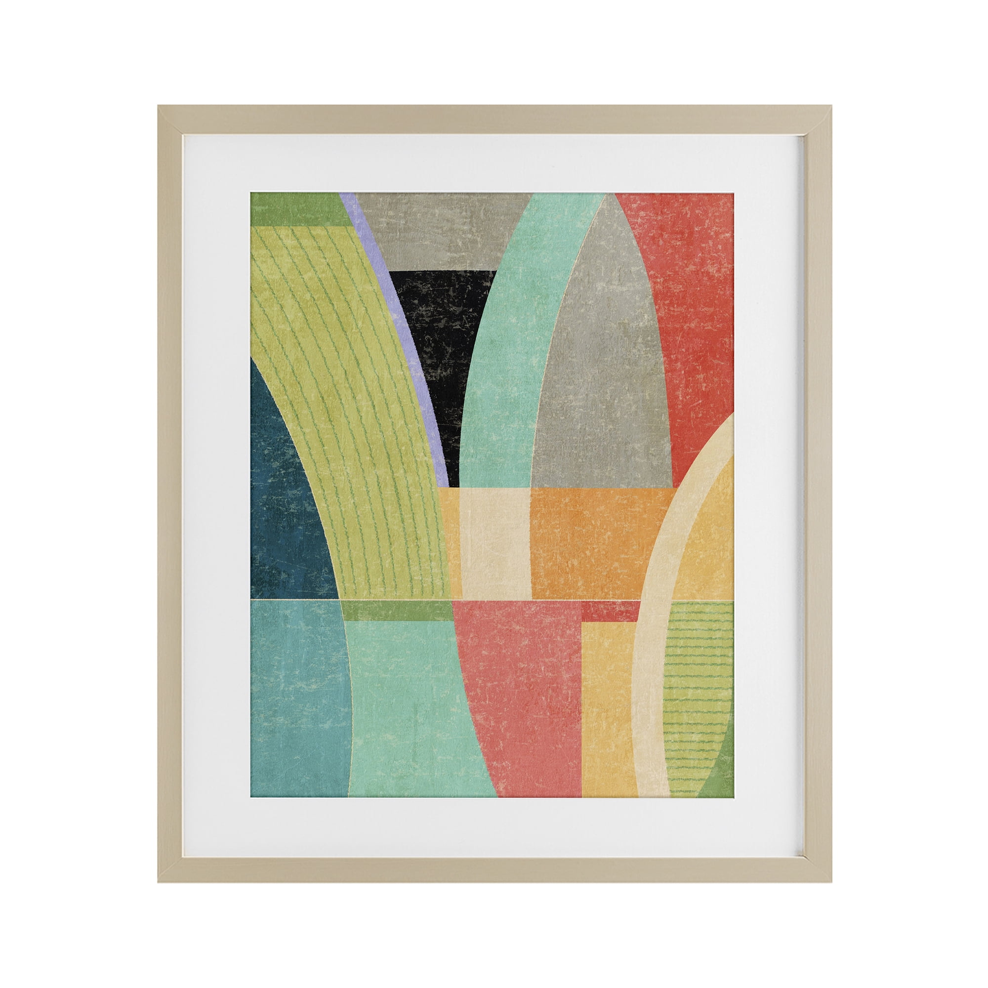 Stupell Industries Retro Geometric Archways Birch Framed Print Under Glass, design by Suzanne Nicoll