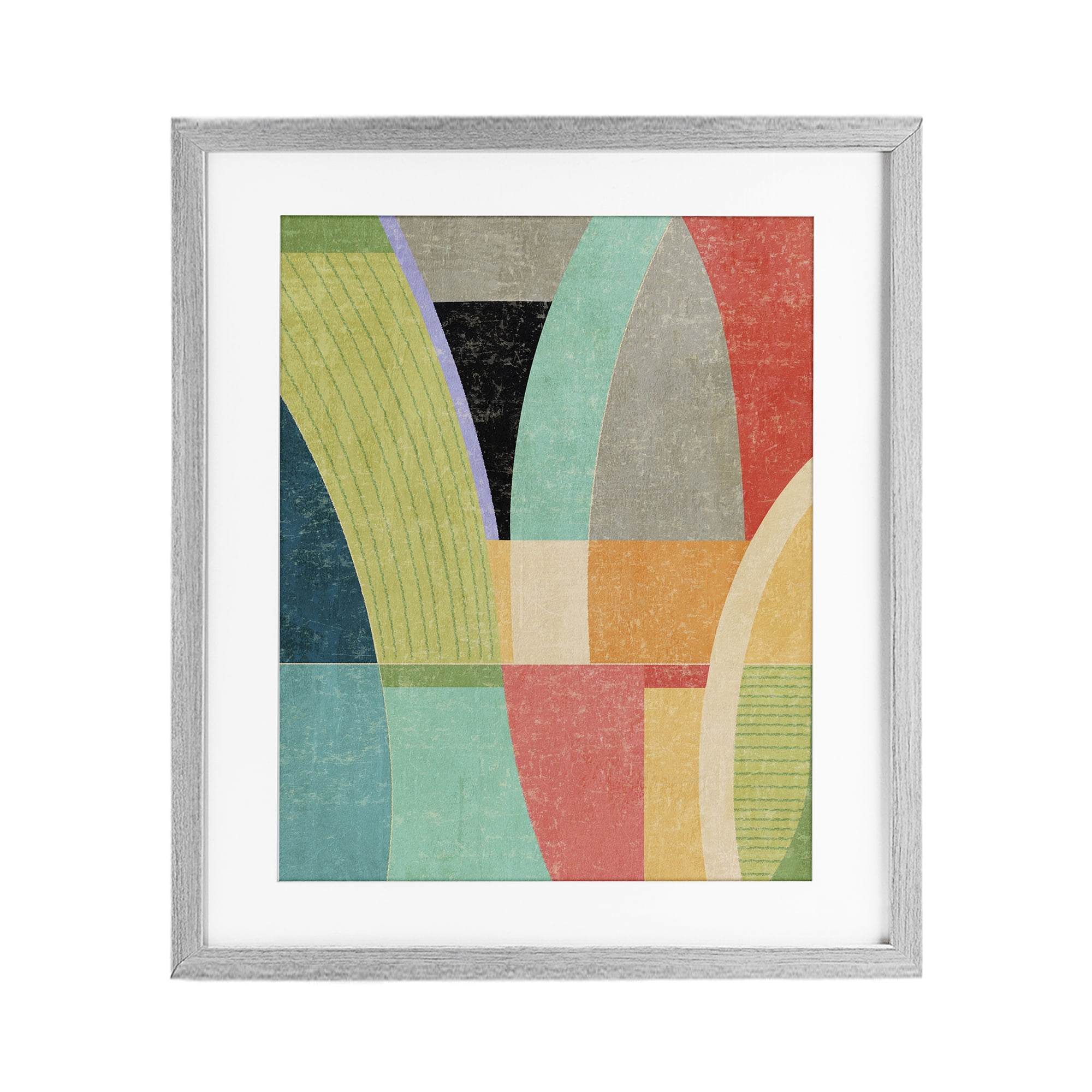 Stupell Industries Retro Geometric Archways Gray Framed Print Under Glass, design by Suzanne Nicoll