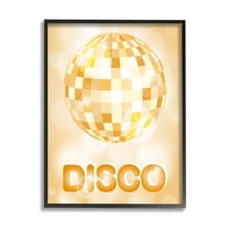 Stupell Industries Retro Glam Disco Ball Beauty & Fashion Painting Black Framed Art Print Wall Art