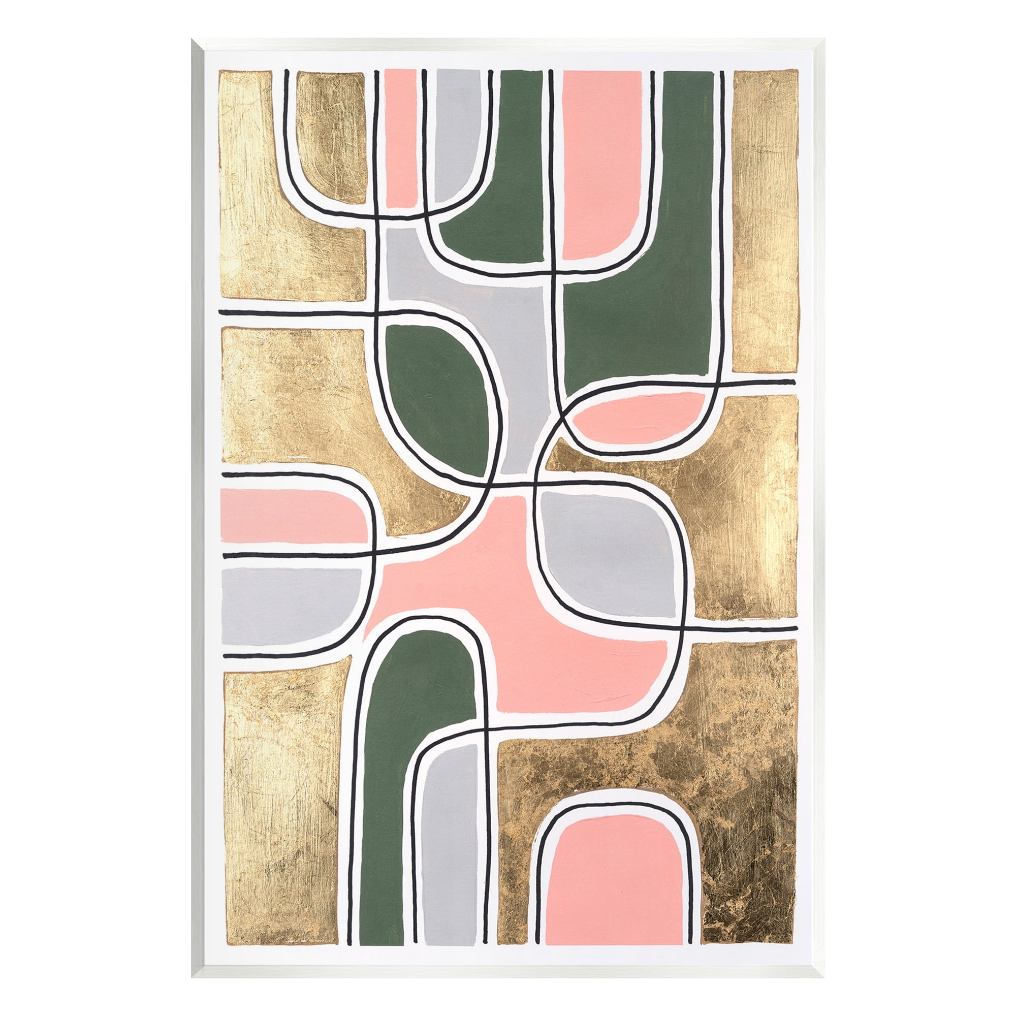 Stupell Industries Retro Glam Geometric Abstract Painting Unframed Art Print Wall Art, 10 x 15