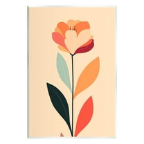 Stupell Industries Retro Hue Flower Botanical & Floral Painting Unframed Art Print Wall Art, 10 x 15