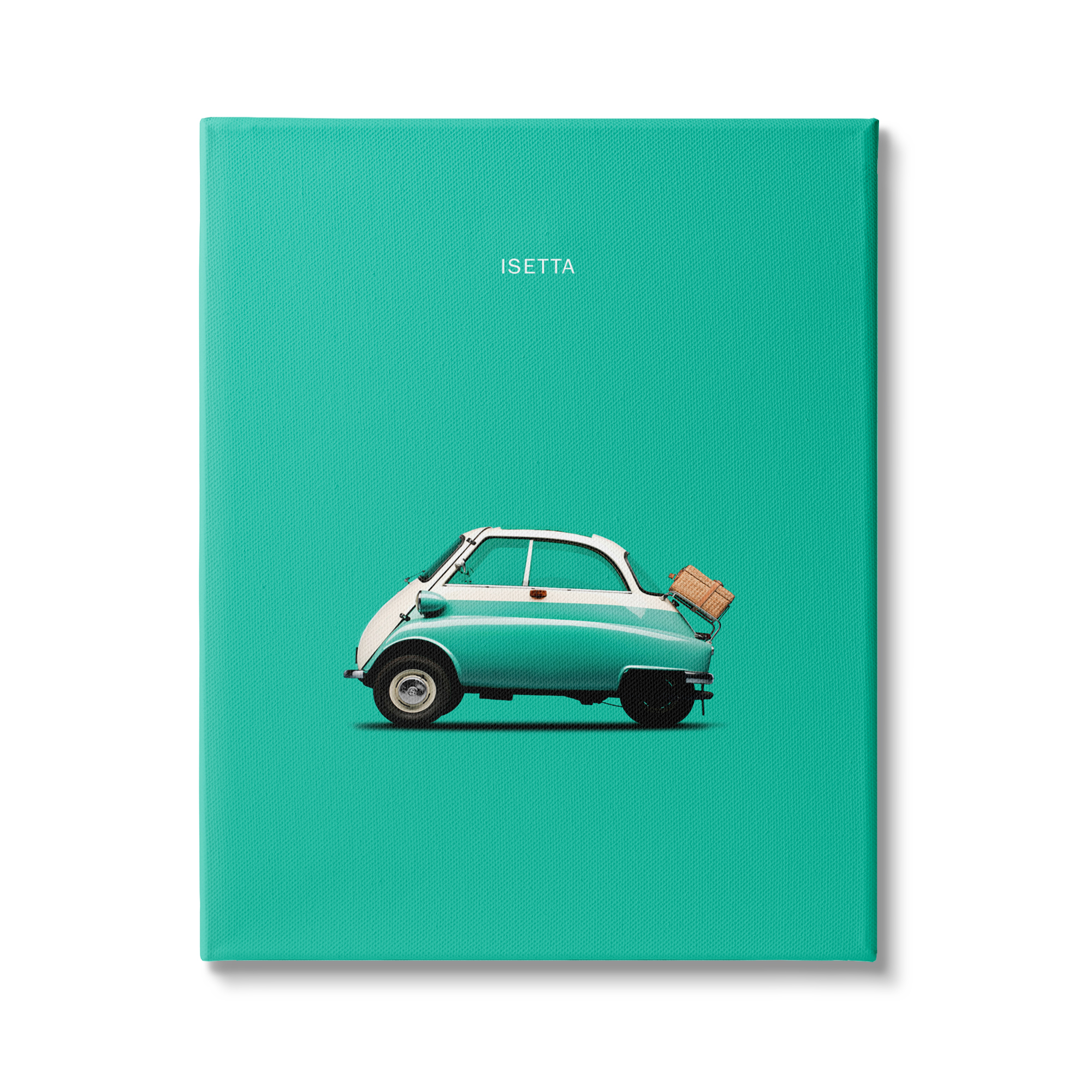 Stupell Industries Retro Italian Vehicle Isetta Turquoise Green European Car, 16 x 20, Design by Mark Rogan