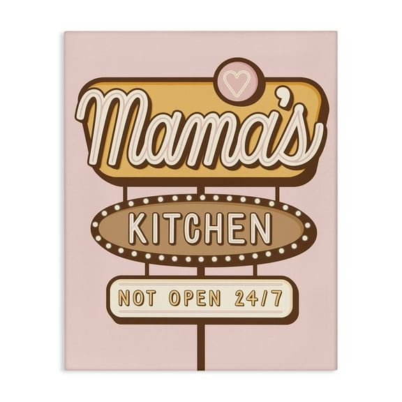 Stupell Industries Retro Mama's Kitchen Text & Numbers Painting Wrapped Canvas Art Print Wall Art, 16 x 20