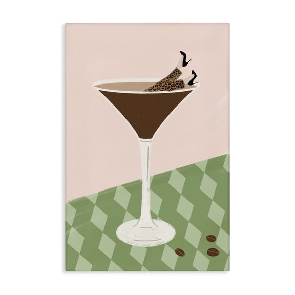Stupell Industries Retro Martini Splash Canvas Wall Art design by EMILY NAVAS, 45 x 30