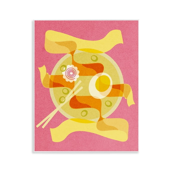 Stupell Industries Retro Mod Ramen Bowl Food & Beverage Painting Unframed Art Print Wall Art, 11 x 14