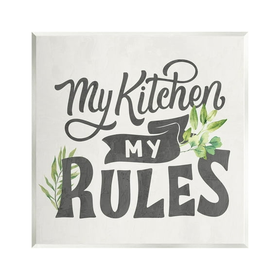 Stupell Industries Retro My Kitchen Rules Food & Beverage Painting Unframed Art Print Wall Art, 12 x 12