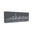 thumbnail image 1 of Stupell Industries Retro New York City Skyline Geometric Linework Town & City Painting Gallery Wrapped Canvas Art Print Wall Art, 20 x 48, 1 of 6