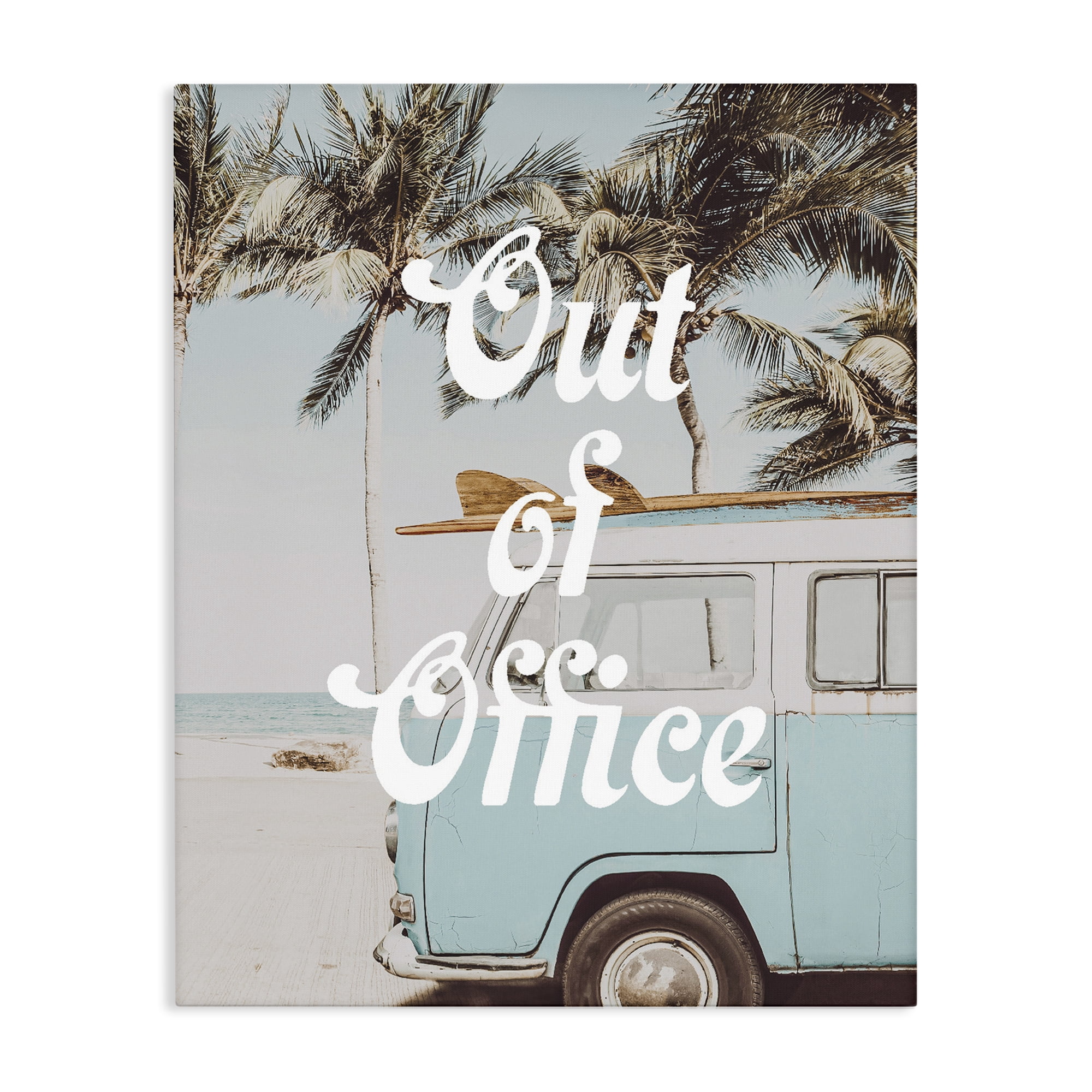 Stupell Industries Retro Out Of Office Beach Canvas Wall Art, design by Lil' Rue