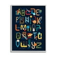 thumbnail image 1 of Stupell Industries Retro Outer Space Alphabet Blueprint Letter Chart Novelty Painting Gray Framed Art Print Wall Art, 16 x 20, 1 of 8