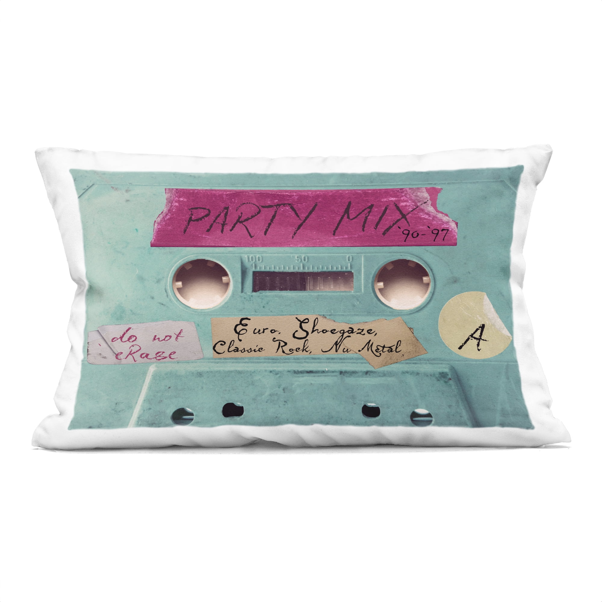 Stupell Industries Retro Party Mix Cassette Decorative Printed Throw Pillow, design by Annabelle Hall