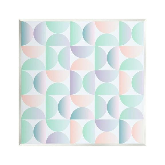 Stupell Industries Retro Pastel Shapes Pattern Abstract Painting Unframed Art Print Wall Art
