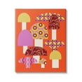 thumbnail image 1 of Stupell Industries Retro Patterned Mushrooms Botanical & Floral Painting Gallery Wrapped Canvas Art Print Wall Art, 16 x 20, 1 of 8
