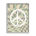 thumbnail image 1 of Stupell Industries Retro Peace Symbol Abstract Painting Gray Framed Art Print Wall Art, 24 x 30, 1 of 9