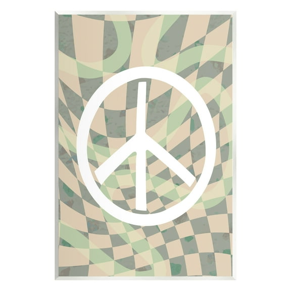 Stupell Industries Retro Peace Symbol Abstract Painting Unframed Art Print Wall Art, 10 x 15