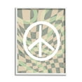 thumbnail image 1 of Stupell Industries Retro Peace Symbol Abstract Painting White Framed Art Print Wall Art, 11 x 14, 1 of 9