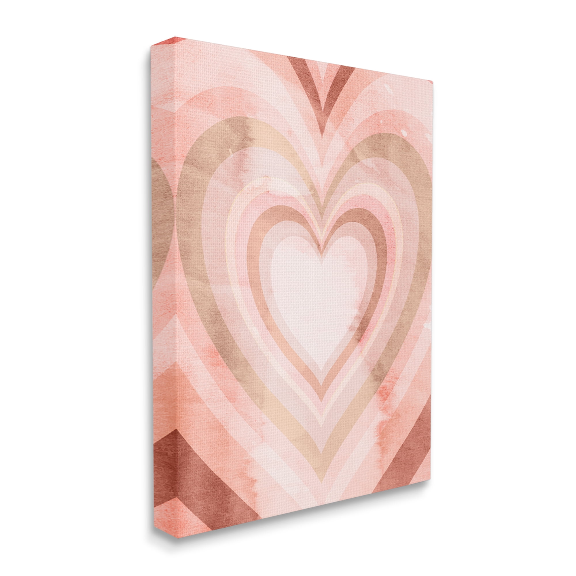 Stupell Industries Retro Pink Heart Kaleidoscopic Pop Pattern, 24 x 30, Designed by Daphne Polselli