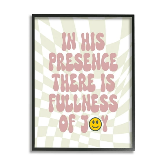 Stupell Industries Retro Religious Patterned Inspirational Painting Black Framed Art Print Wall Art, 24 x 30