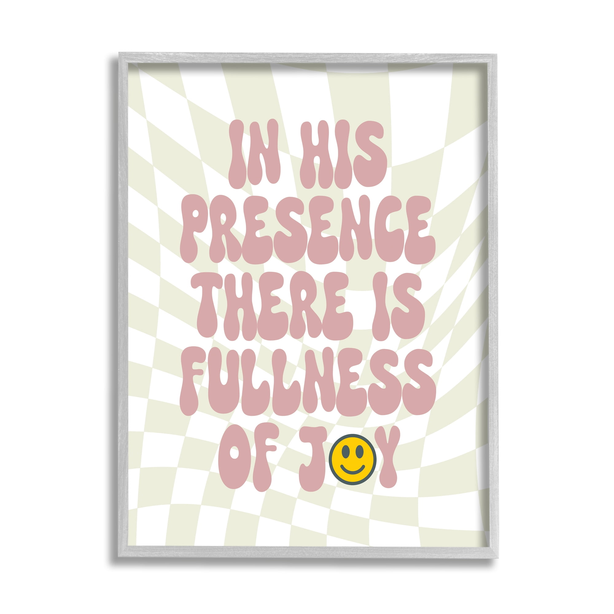 Stupell Industries Retro Religious Patterned Inspirational Painting Gray Framed Art Print Wall Art, 11 x 14