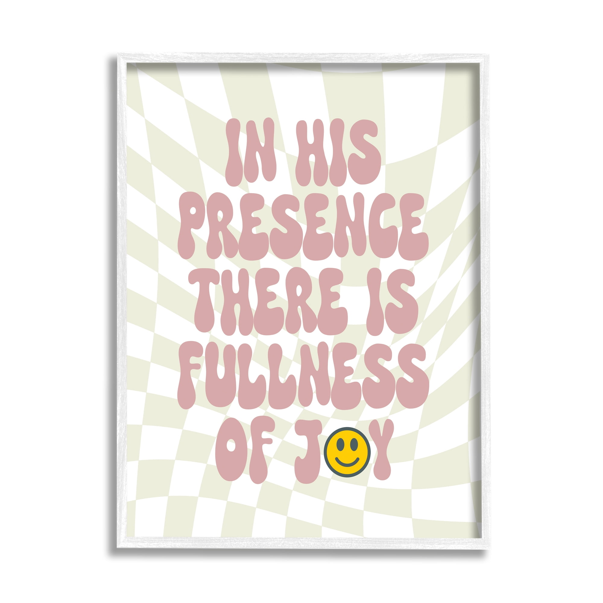 Stupell Industries Retro Religious Patterned Inspirational Painting White Framed Art Print Wall Art, 24 x 30