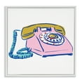thumbnail image 1 of Stupell Industries Retro Rotary Telephone Novelty Painting White Framed Art Print Wall Art, 17 x 17, 1 of 9