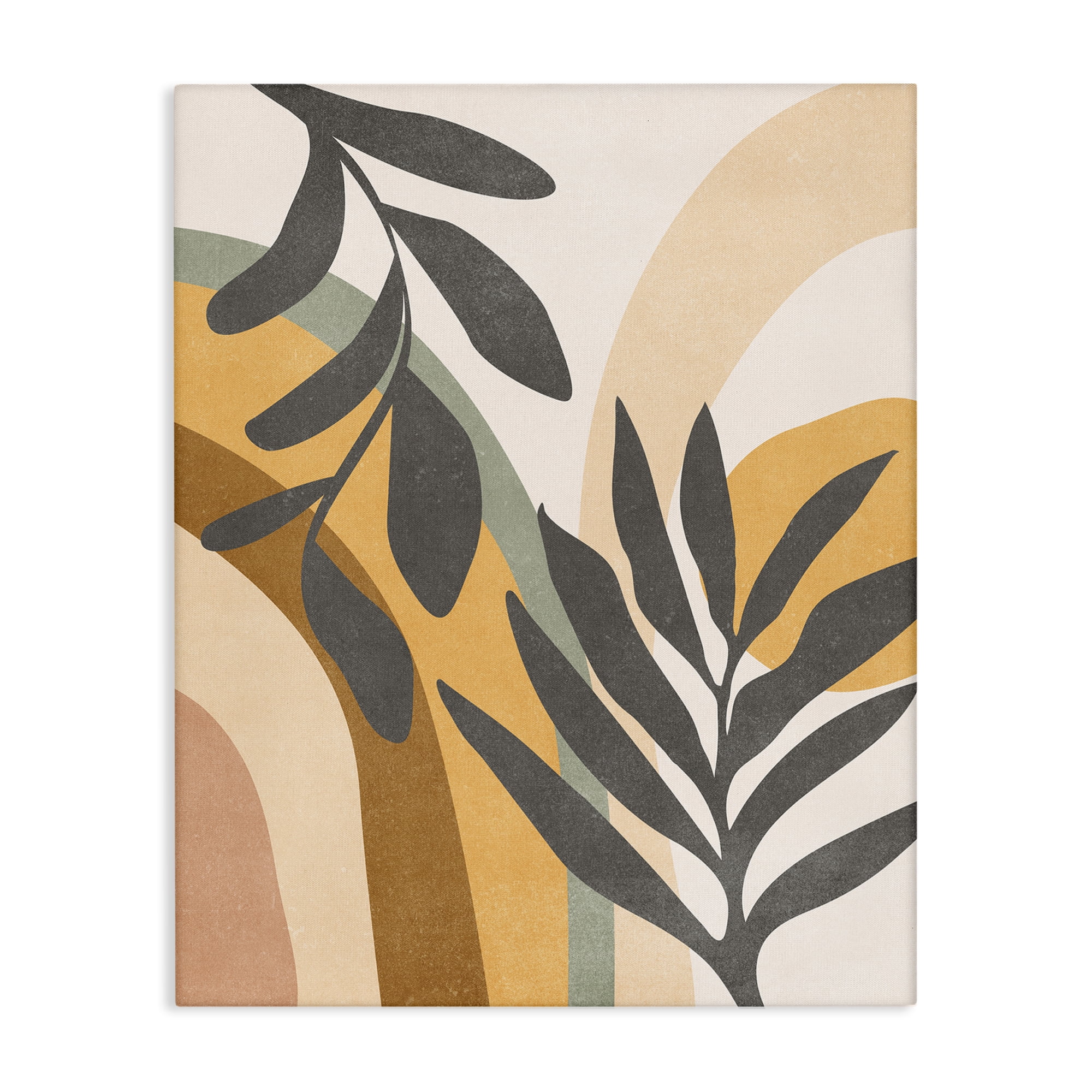 Stupell Industries Retro Sage Boho Plants Landscape & Nature Painting Wrapped Canvas Art Print Wall Art, 36 x 48