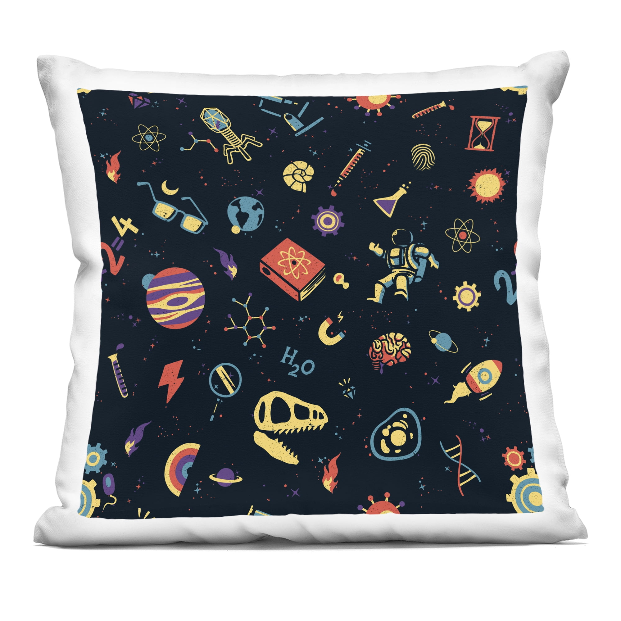 Stupell Industries Retro Science Pattern Decorative Printed Throw Pillow, design by Tobe Fonseca, 18 x 7 x 18
