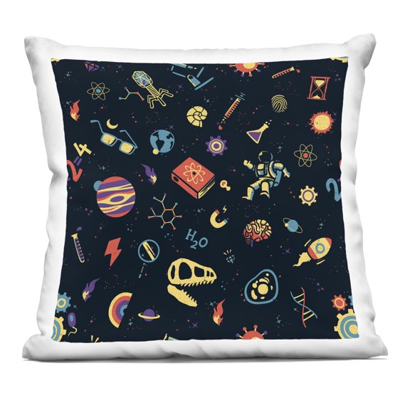 Stupell Industries Retro Science Pattern Decorative Printed Throw Pillow, design by Tobe Fonseca, 18 x 7 x 18