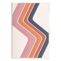 Stupell Industries Retro Smooth Stripe Lines Vintage Shapes Pattern Graphic Art Unframed Art Print Wall Art, Design by JJ Design House LLC