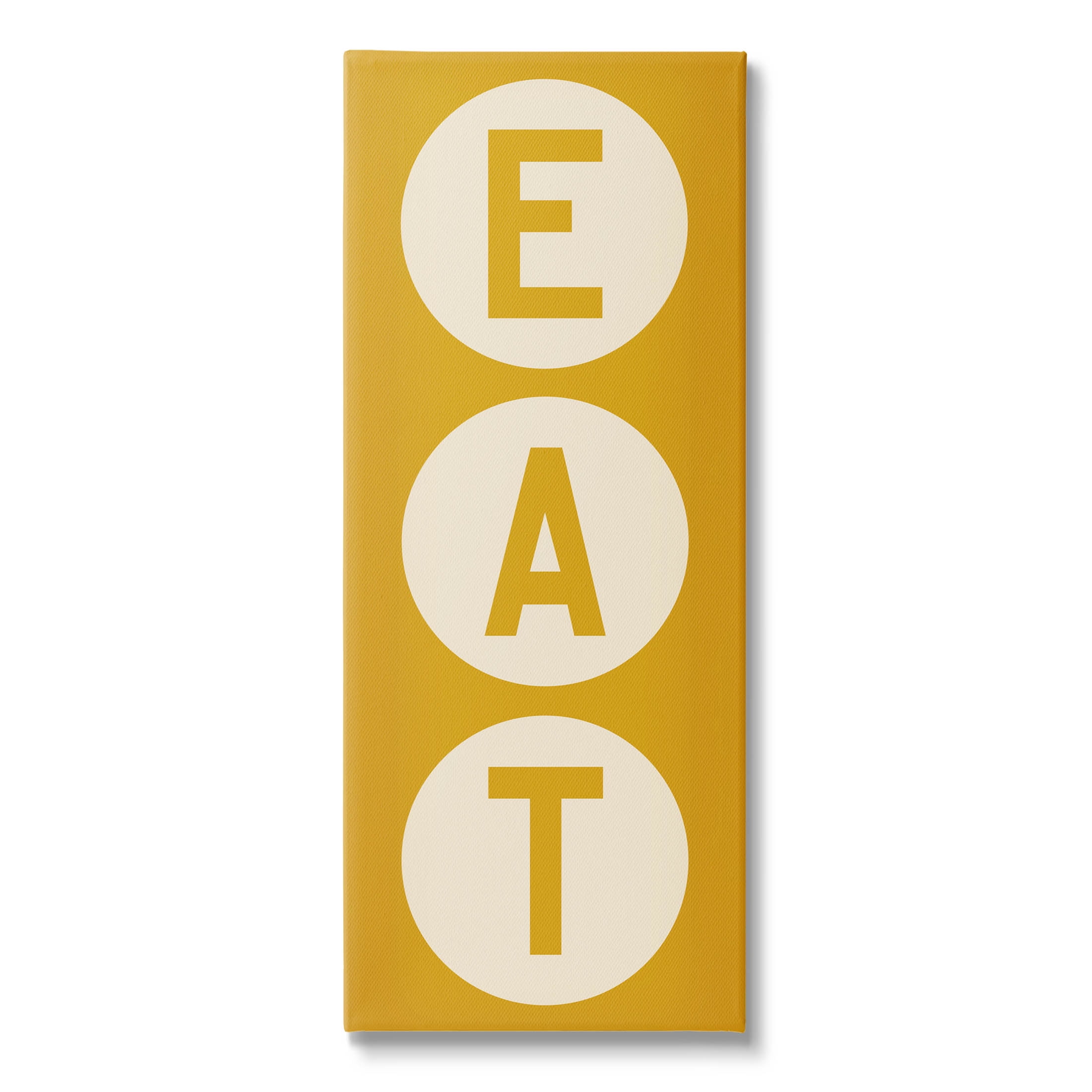 Stupell Industries Retro Style Eat Circle Letters Sign Graphic Art Gallery Wrapped Canvas Print Wall Art, Design by Ryan Fowler
