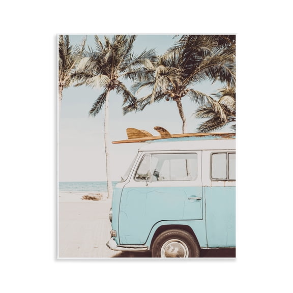 Stupell Industries Retro Surfboard & Van Transportation Photography Unframed Art Print Wall Art, 11 x 14